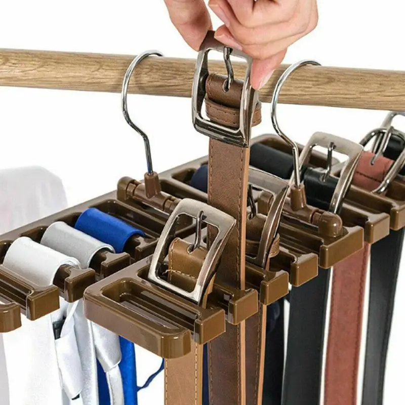 

1Pc Household Belt Storage Artifact Shelf Hanging Scarf Hanger Silk Scarf Tie Hanger Multifunctional Hook Belt Knot Storage Rack