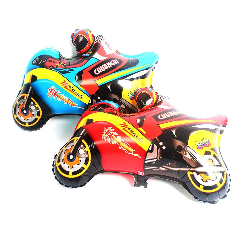 

Cartoon toy balloon helmet motorcycle shape aluminum film balloon children birthday party toy balloon wholesale