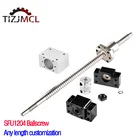 RM1204 SFU1204 скрученный шариковый винт C7 с концевой обработкой + 1204 шариковая гайка + Корпус шариковой гайки + BKBF10 концевая опора + соединитель для деталей ЧПУ