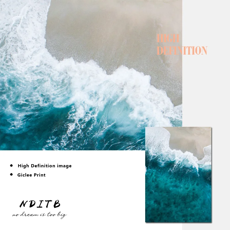 Настенная картина с изображением Морского Пейзажа Постер в скандинавском стиле