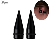 miqiao 2pcslot black acrylic ear tapers stretcher cartilage ear plugs and tunnels expanders body jewelry piercing