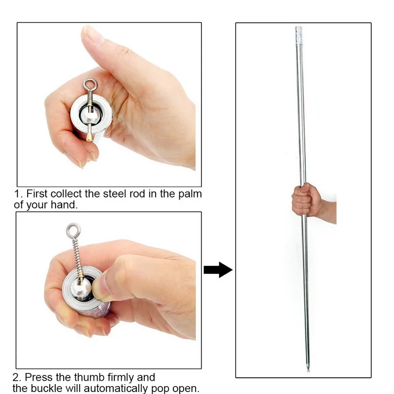 1Pcs Stainless Steel Pocket Self-defense Telescopic Stick Portable Martial Arts Performance Metal Extension Poles Toy | Обустройство