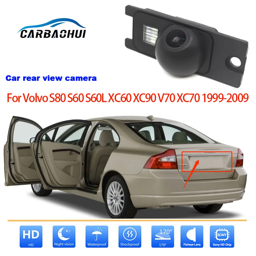 Car Rear View Camera For Volvo S80 S60 S60L XC60 XC90 V70 XC70 1999-2009 Car Reverse Parking Camera Full HD high quality