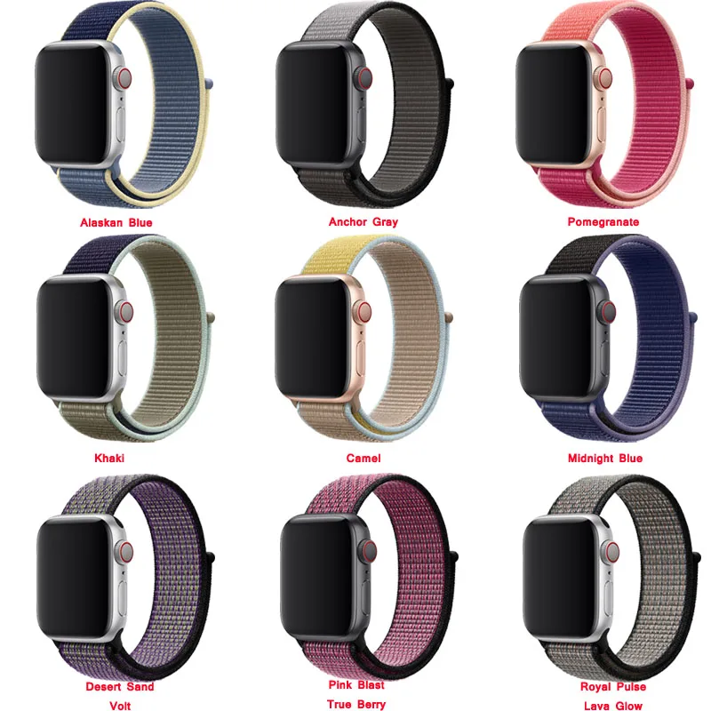 Ремешок для Apple Watch 42 мм 38 мм 5 4 3 correa iwatch 44 мм 40 мм спортивный браслет-петля Apple watch 5 4 аксессуары 5/3/2