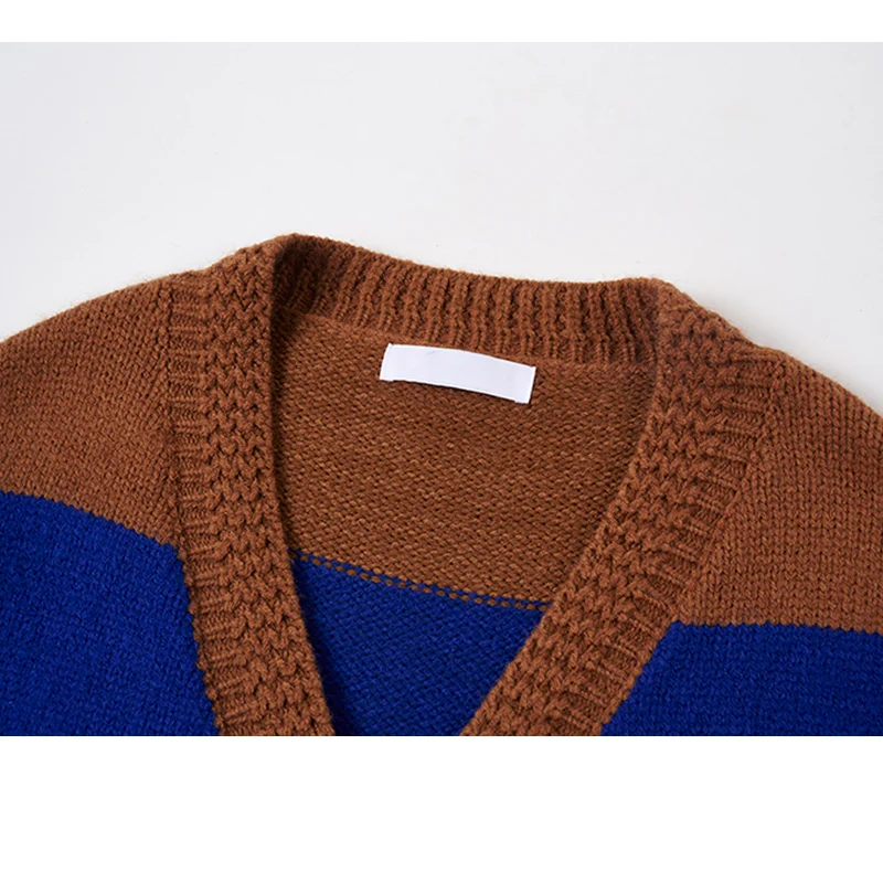 Женский кардиган вязаный корейский модный шерстяной свитер в полоску для женщин