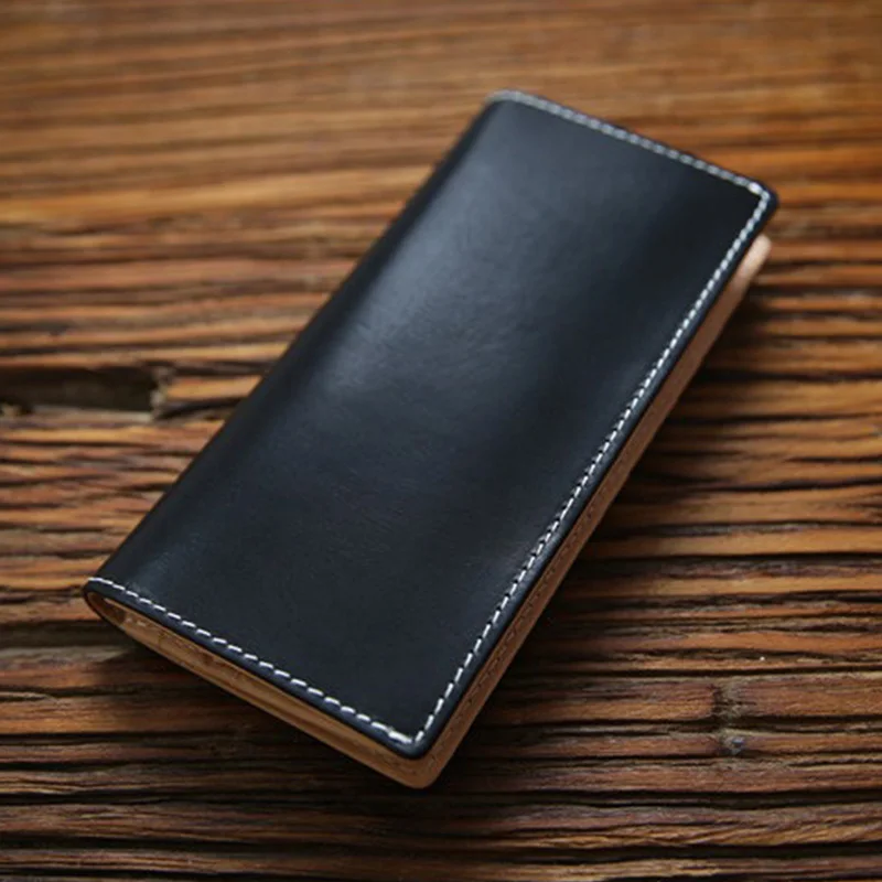 Роскошный итальянский импортный Длинный кошелек из натуральной кожи для мужчин