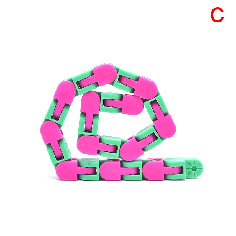 

1pcs Stress Relief Colorful Puzzle Sensory Fidget Toys Wacky Tracks Snap and Click Toys Kids Autism Snake Puzzles Classic Toy