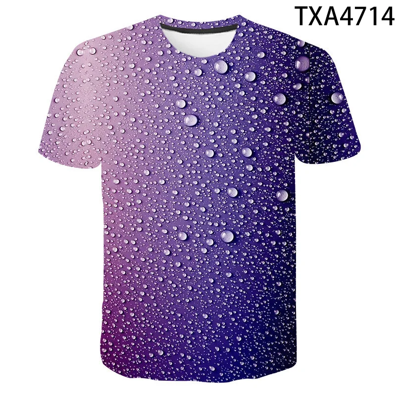

Water Drop 3D Printed T Shirt Men Women Summer Casual T Shirt Children Boy Girl Tops Cool Tee