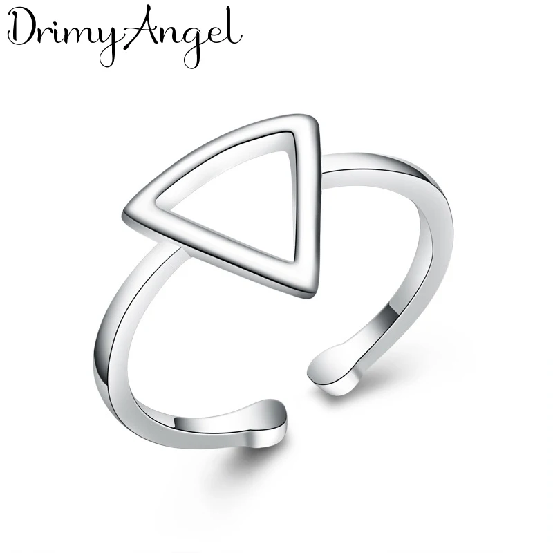 Оптовая продажа треугольные кольца из настоящего серебра для женщин большие
