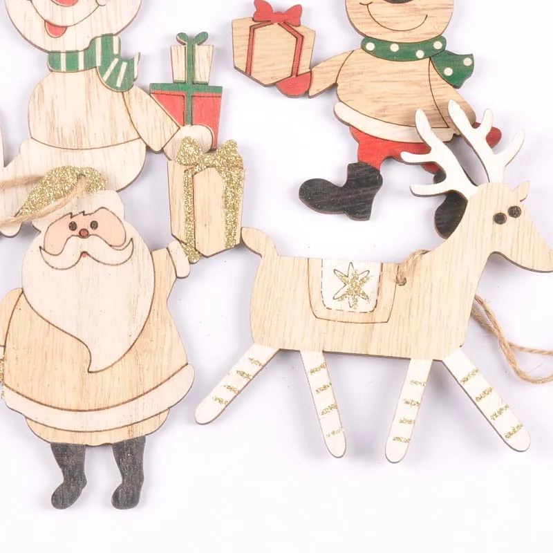 Рождественские деревянные подвесные Подвески с деревянными кристаллами