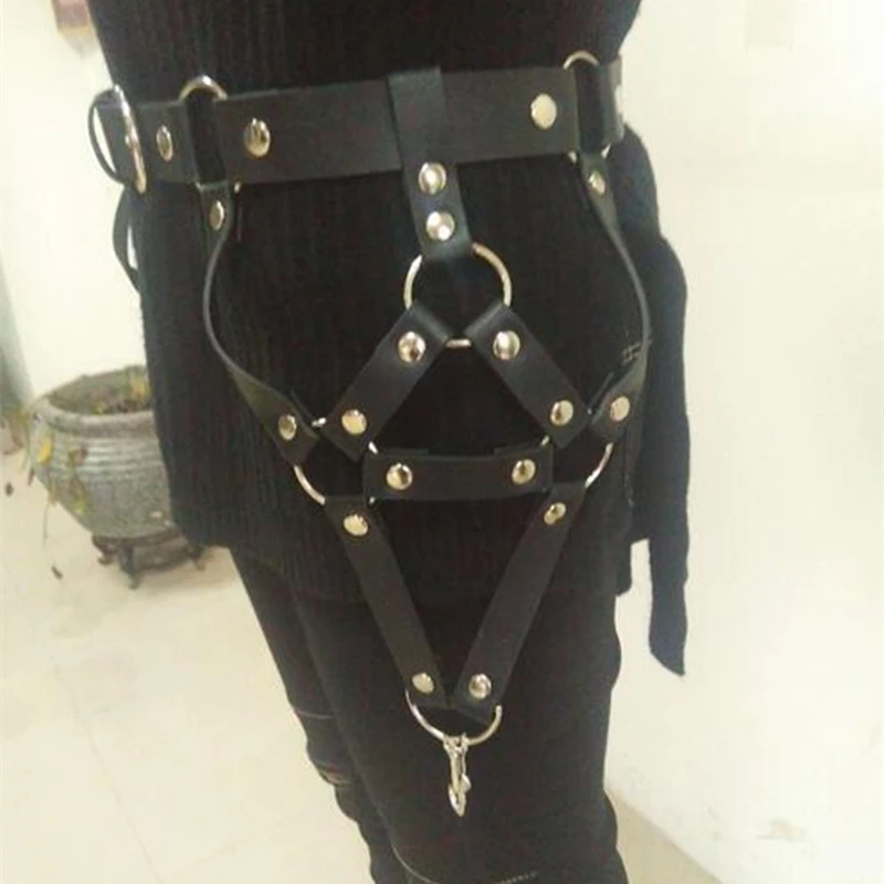 Кожаный ремень для подвязки ног пояс Подвязки невесты женский из натуральной