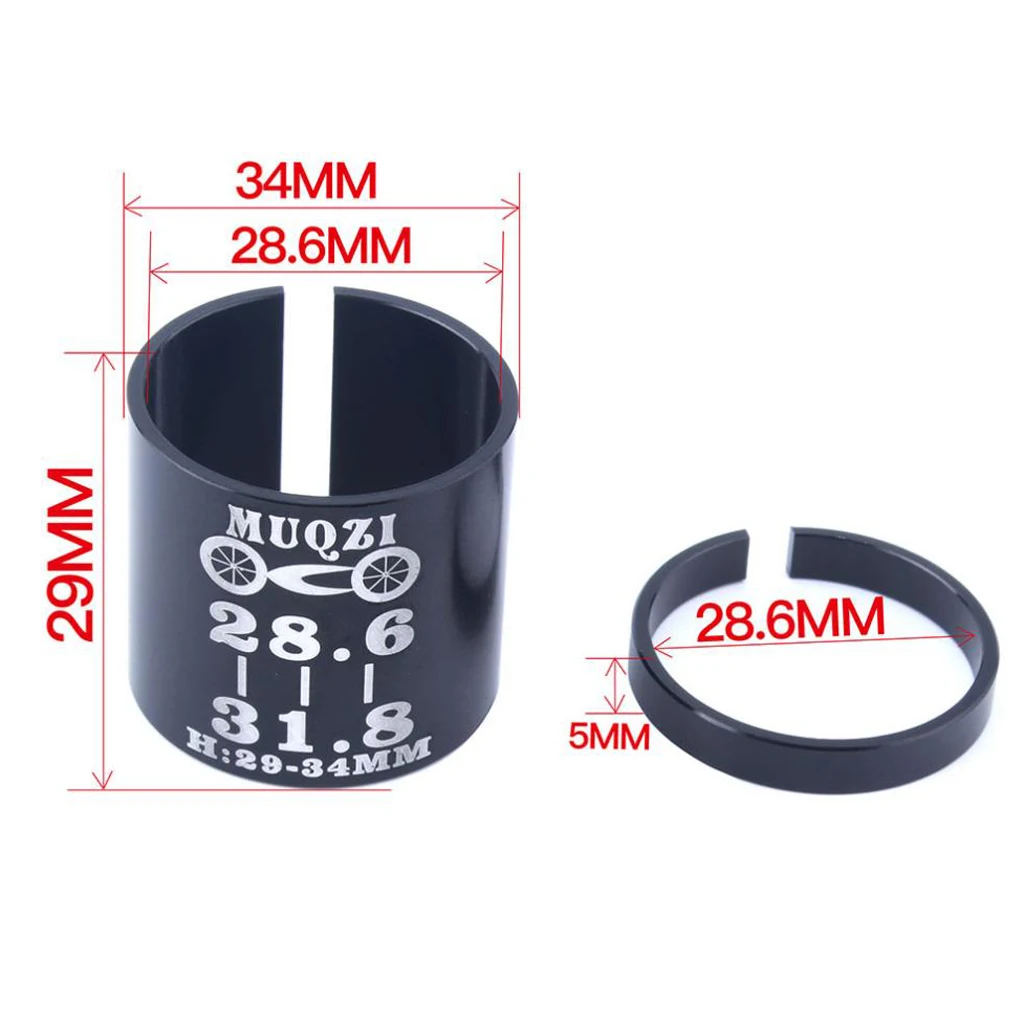 Набор из 2 предметов вилка сплава для велосипеда штока адаптер штифта 28 6 мм до 31 8