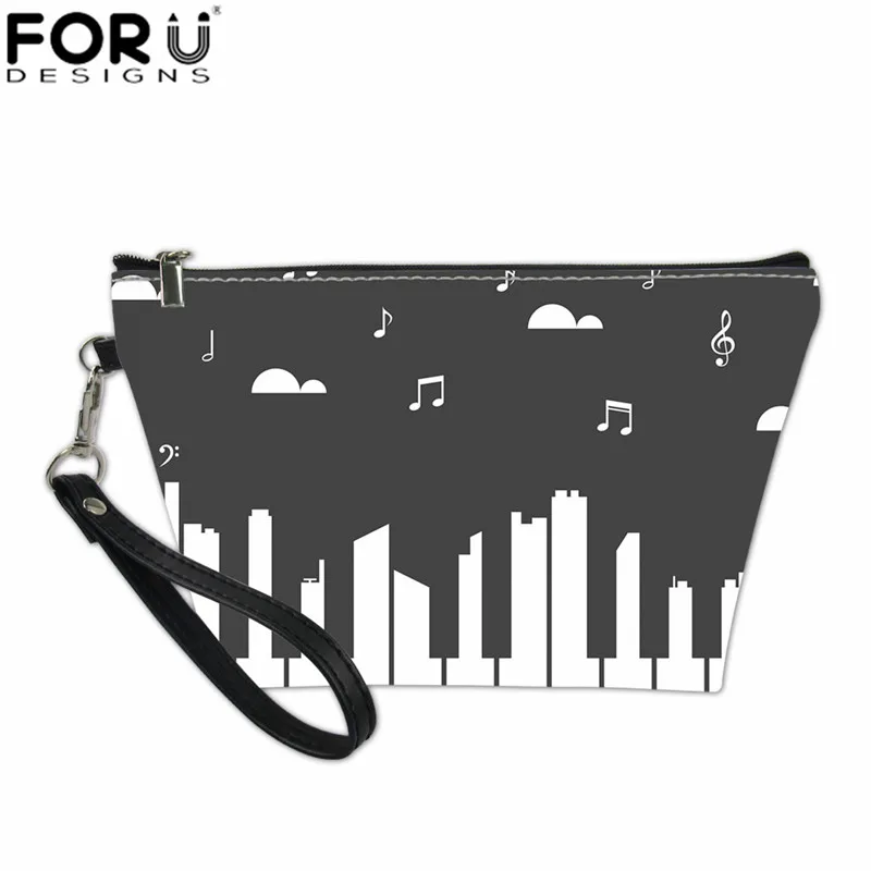 L2627Z8 FORUDESIGNS Women Makeup Pouch Organizer Travel Toiletries Bag Piano Notes Waterproof Small Bags for Ladies Handbag Cosmetic Bag - Color: L2627Z8