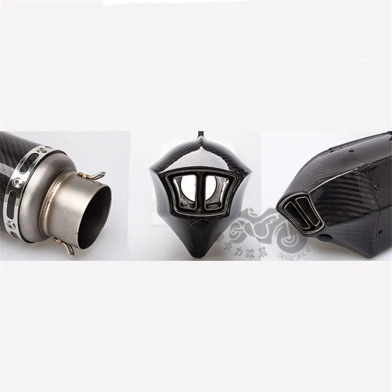 Модифицированная выхлопная труба мотоцикла углеродное волокно Кобра полностью