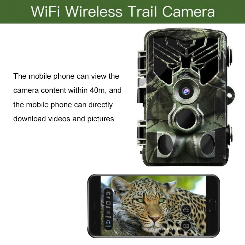 

Wifi Bluetooth Trail Hunting Camera 40M Wireless Hunting Cameras 20MP 1080P Night Vision Wildlife APP Photo Traps Surveillance