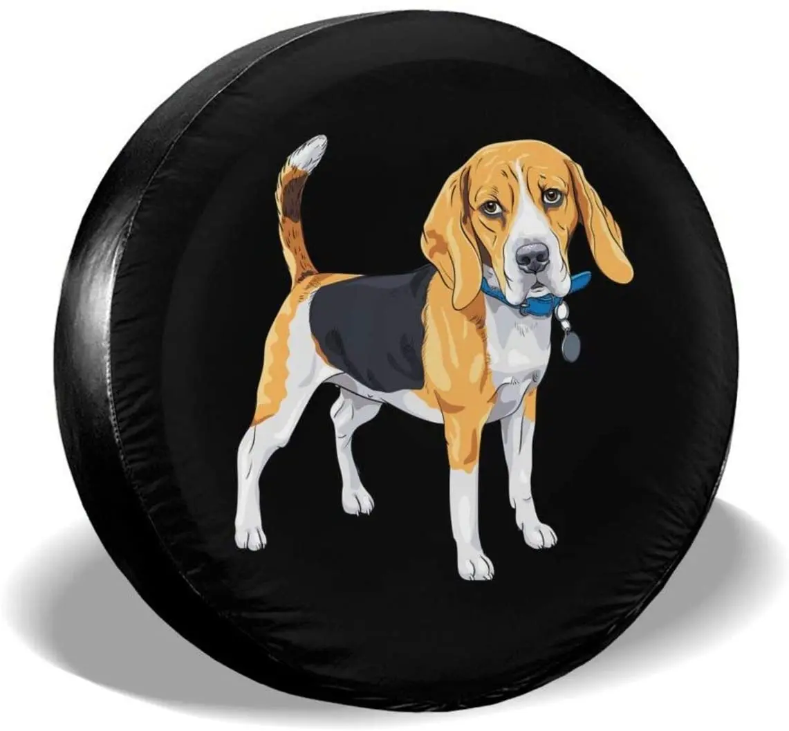 

Чехол Beagle Dog для запасных шин, водонепроницаемый пыленепроницаемый УФ-чехол для колес, подходит для Jeep,Trailer,