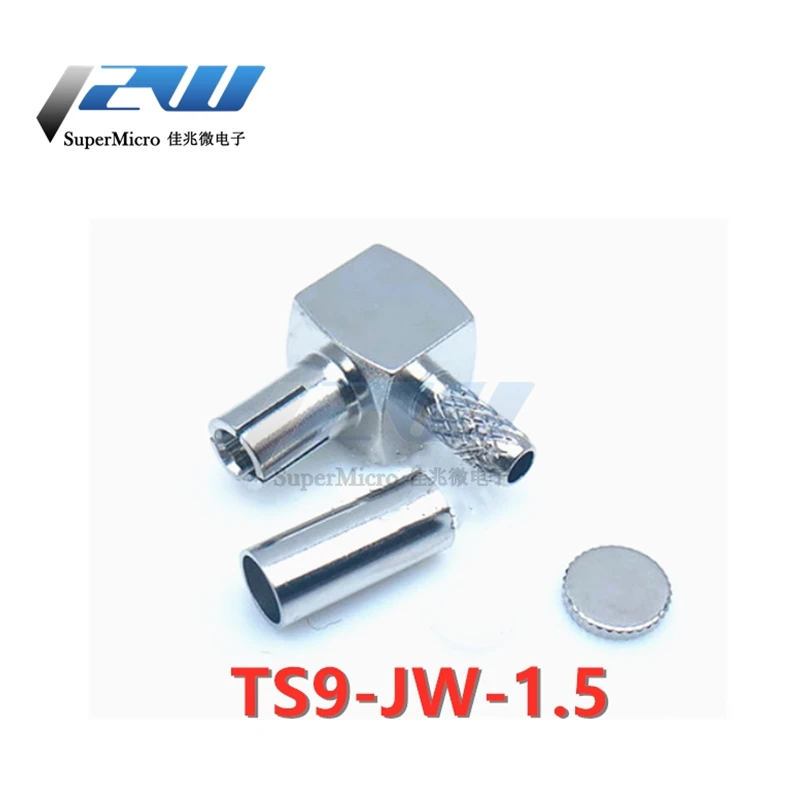 5 шт. TS9 мужской/TS9 мужской правый угол разъем RF коаксиальный обжимной для RG174 RG316