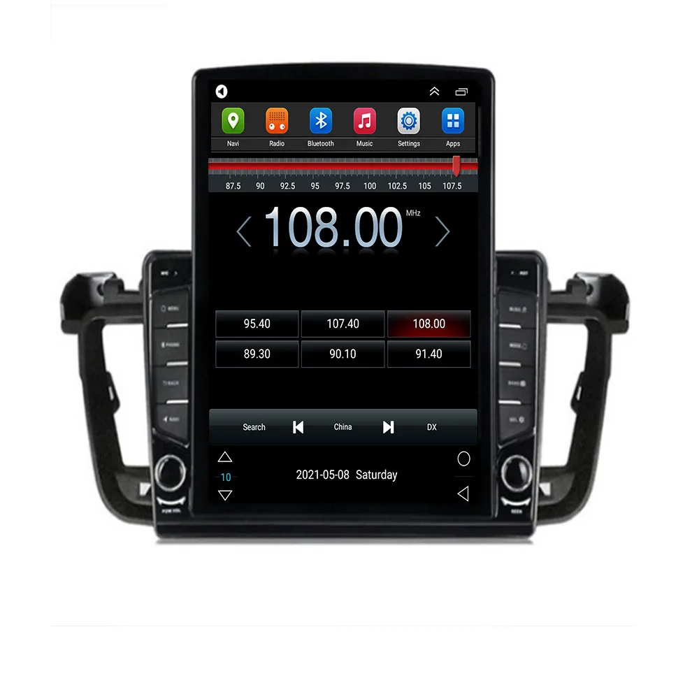 Автомобильный мультимедийный плеер экран 9 7 дюйма Android 11 0 6 + 128G для Peugeot 508 2011-2018 Tesla