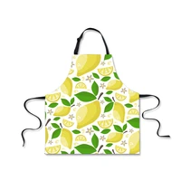 custom lemon print apron adult children bibs home cooking baking accessories cleaning kitchen aprons for women men