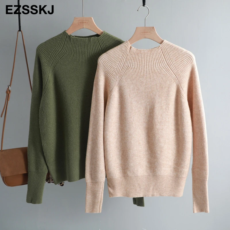 Женский толстый кашемировый свитер повседневный Свободный пуловер большого