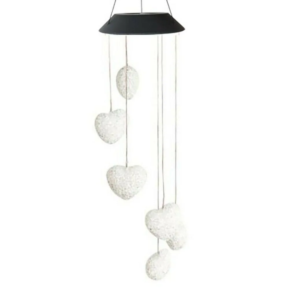 Вращающийся садовый декоративный светильник в форме сердца для дома и детской