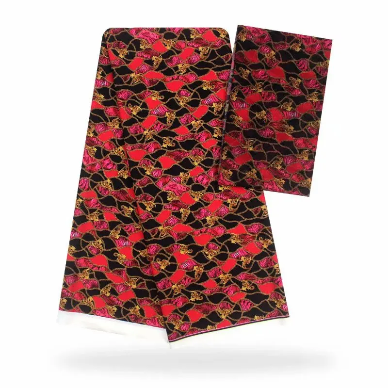 

high quality nigerian ankara satin silk fabric Fashion african wax pattern design Eco-Friendly silk fabric for women Party Dress