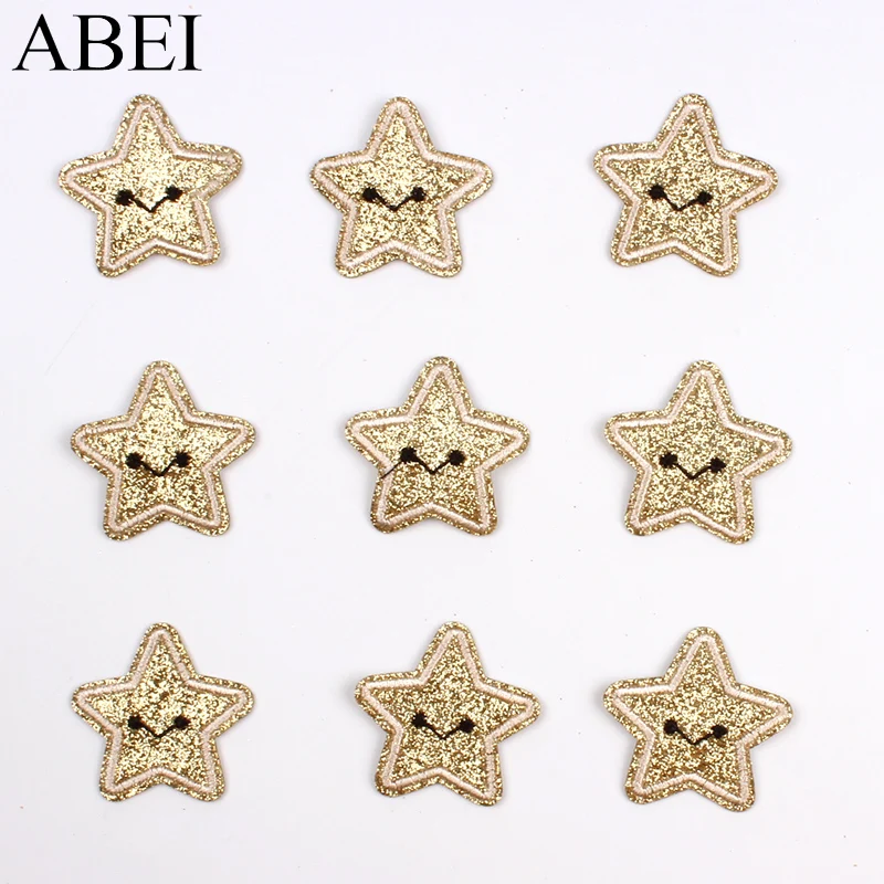 10 шт. золотые блестящие нашивки со звездами наклейки для одежды сумок обуви