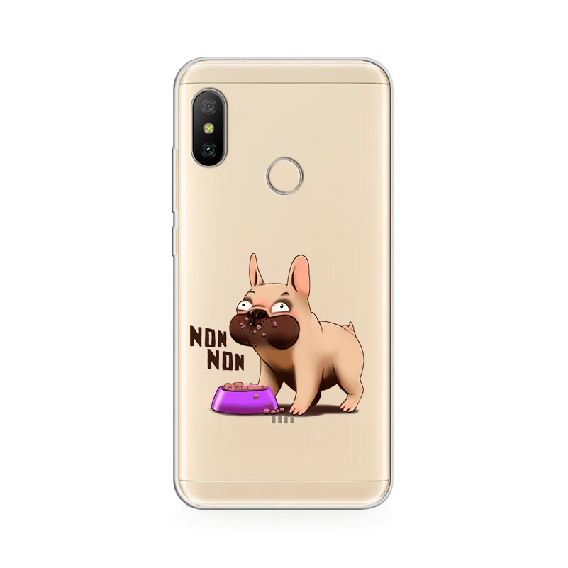 ciciber Cover For Xiaomi Redmi 6 5 4 3 A X S Plus Pro S2 Phone Cases Note 7 Soft TPU French Bulldog |