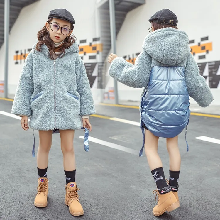 2019 Новое поступление модное зимнее хлопковое теплое пальто для девочек детская
