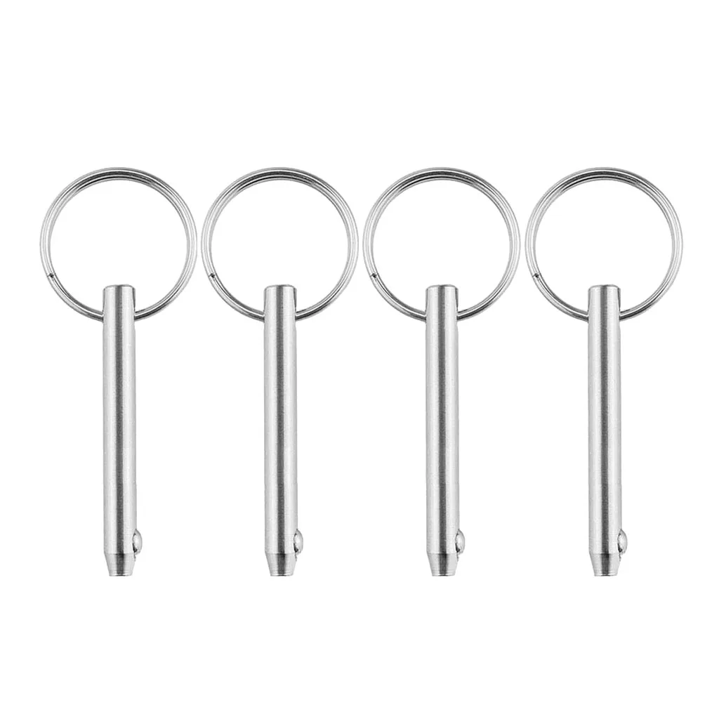 

4 Pieces Marine Stainless Steel Quick Release Pin Fit For Boat Top Deck Hinge -