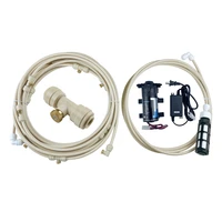 greenhouse watering systems misting cooling brass injectors 24v quiet self priming pump 6m to 15m color of beige kit