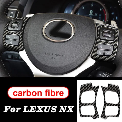 Аксессуары для LEXUS NX 300H200T LHD RHD, рулевое колесо на выходе, автомобильная дверная шестерня, декоративная панель из углеродного волокна, наклейки для внутренней отделки - Название цвета: Steering wheel
