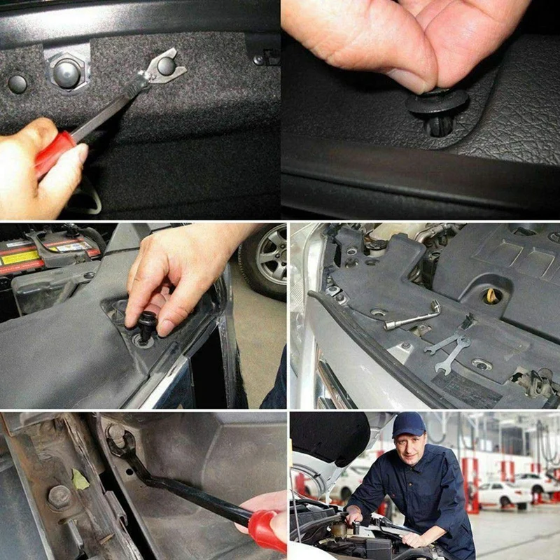 

8Mm 10Mm Push-Type Bumper Fasteners Rivet Clips, 200Pcs Car Body Clips with Fastener Removal Tool