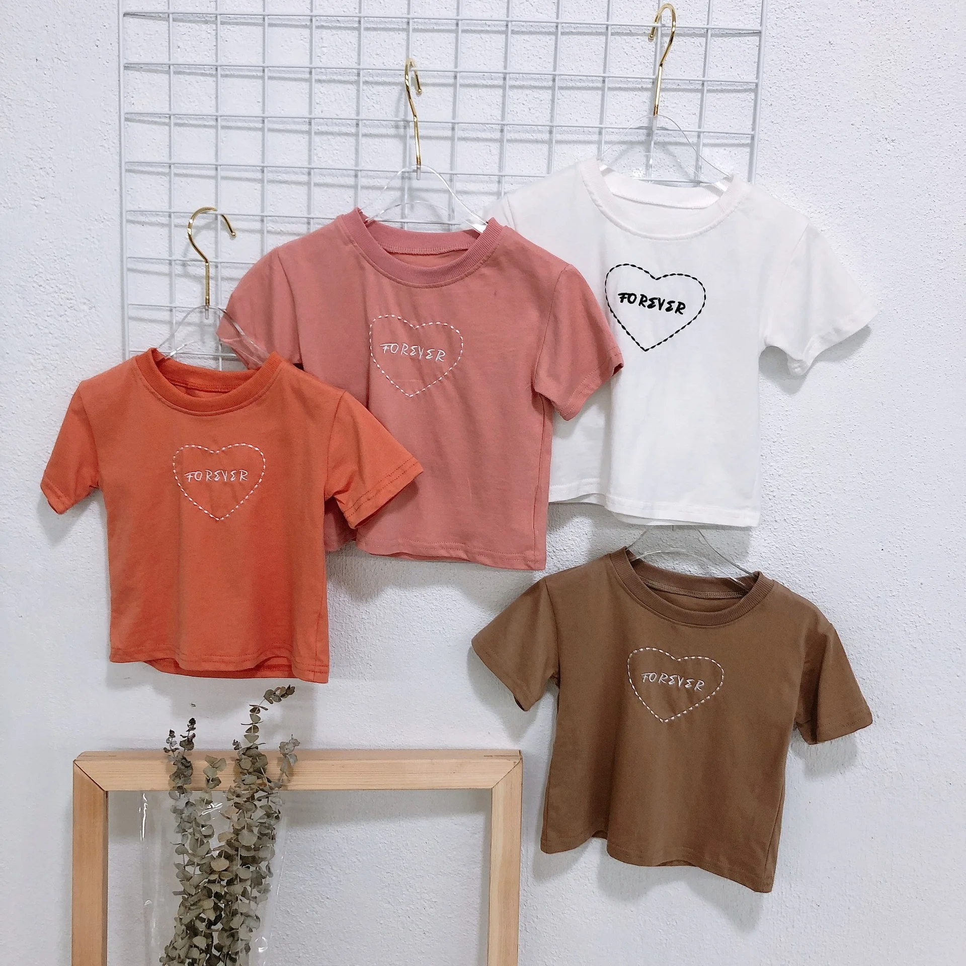 

1 2 3 4 5 6 Years Toddler Girls T-shirts Casual Letters Short Sleeve Tops for Girl Kids Clothing Fashion Korean Children Tshirts