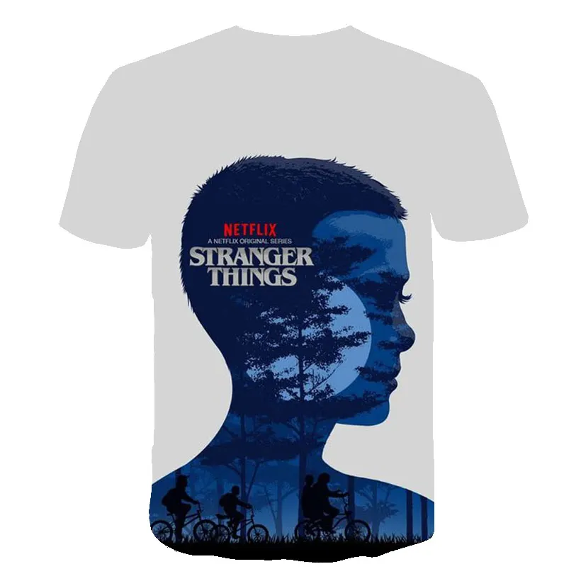 

3D Terror Film t shirt Kids Strange-things t-shirts Men Women Baby Clothes Family Matching Outfits Family Clothing Casual Tops
