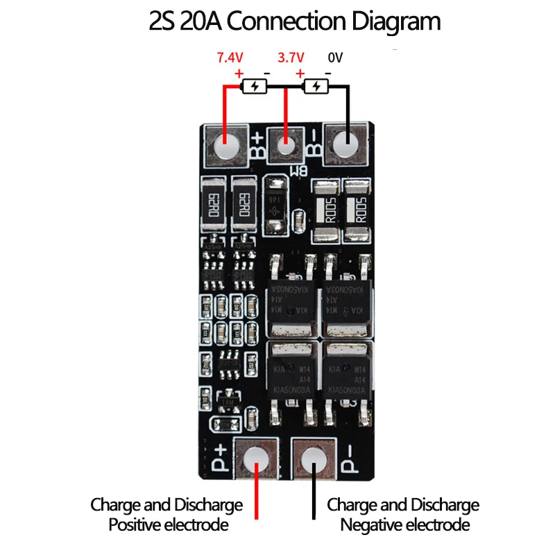 2S 15A 20A 8 4 V 18650 литиевая батарея Защитная плата с балансировочной схемой