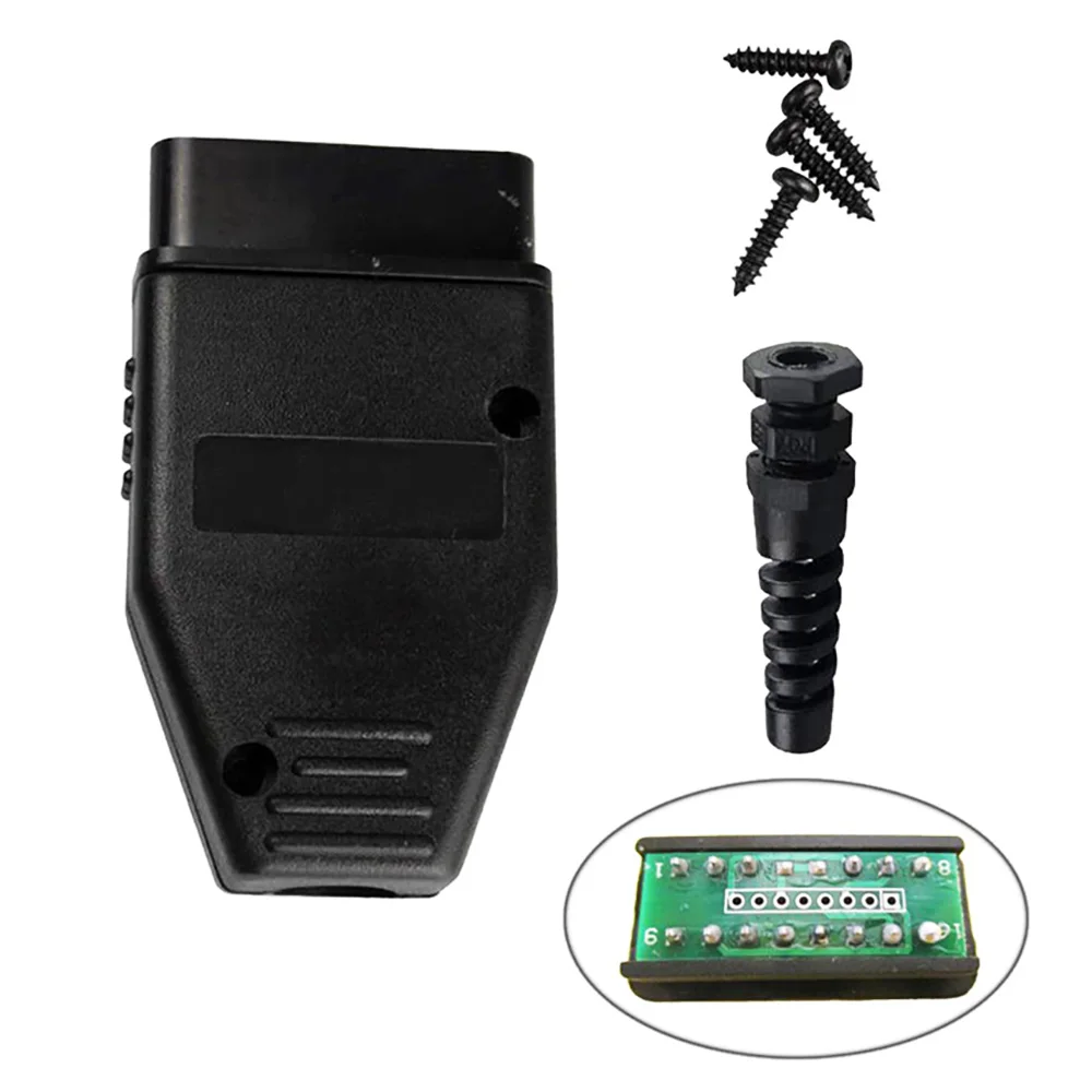 1 шт. Диагностический разъем вилка OBD2 16-pin коннектор адаптер штекер гнездо OBD-II