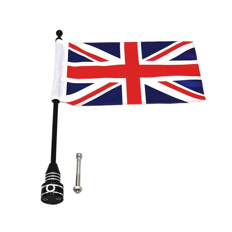 1 шт. полюс Америка крепление Флаг США/Великобритания Черный/серебряный мотоцикл