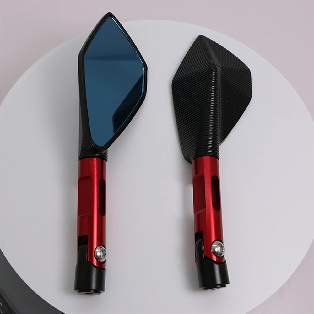 Алюминиевые боковые зеркала для мотоцикла с ЧПУ синие 8/10 мм аксессуары запчасти