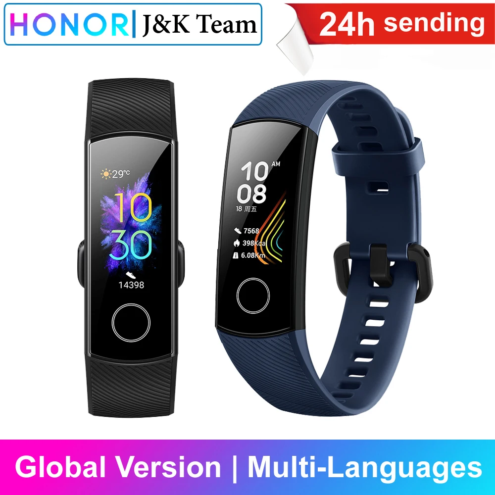 Huawei Honor band 5 глобальная версия smartband AMOLED huawei smartwatch heart rage ftness трекер сна swiming sport trakcer gps