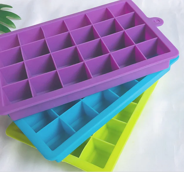 Силиконовый поднос для льда с 24 ячейками и крышкой форма аксессуары
