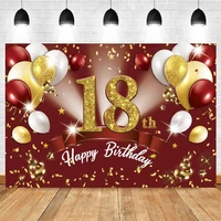 red wine color golden balloon custom birthday backdrop personalized photography background photographic photophone photozone