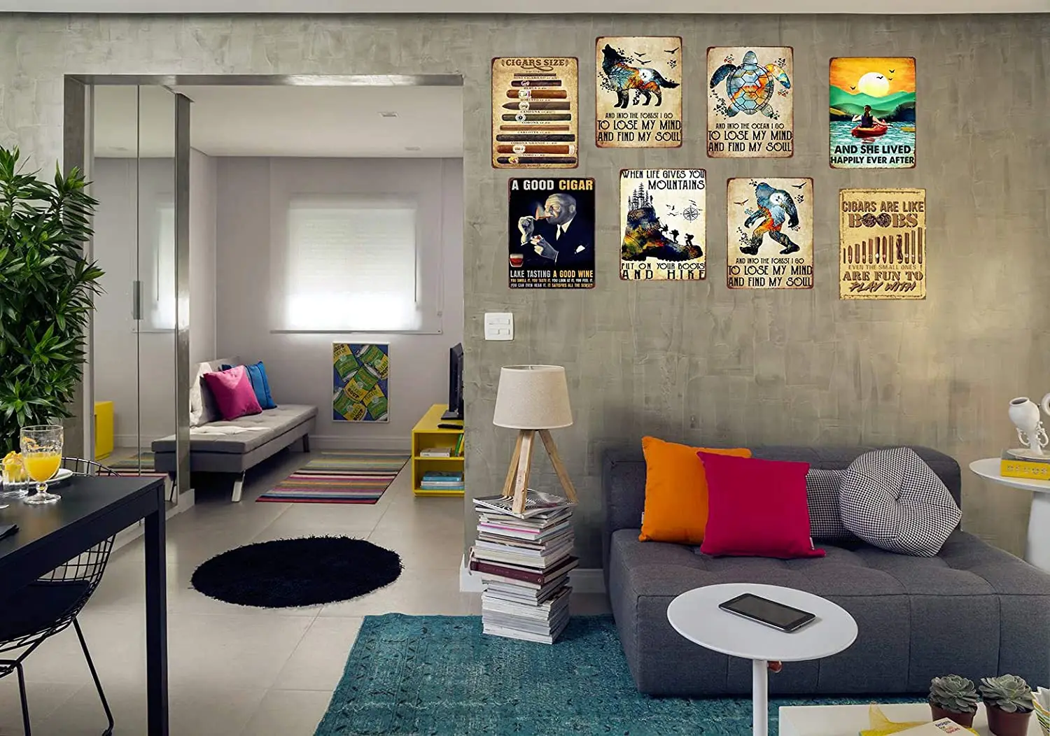 

Putuo Decor Funny Metal Sign Room Rules Tin Sign Kids Bedroom Man Cave Decor 12x8