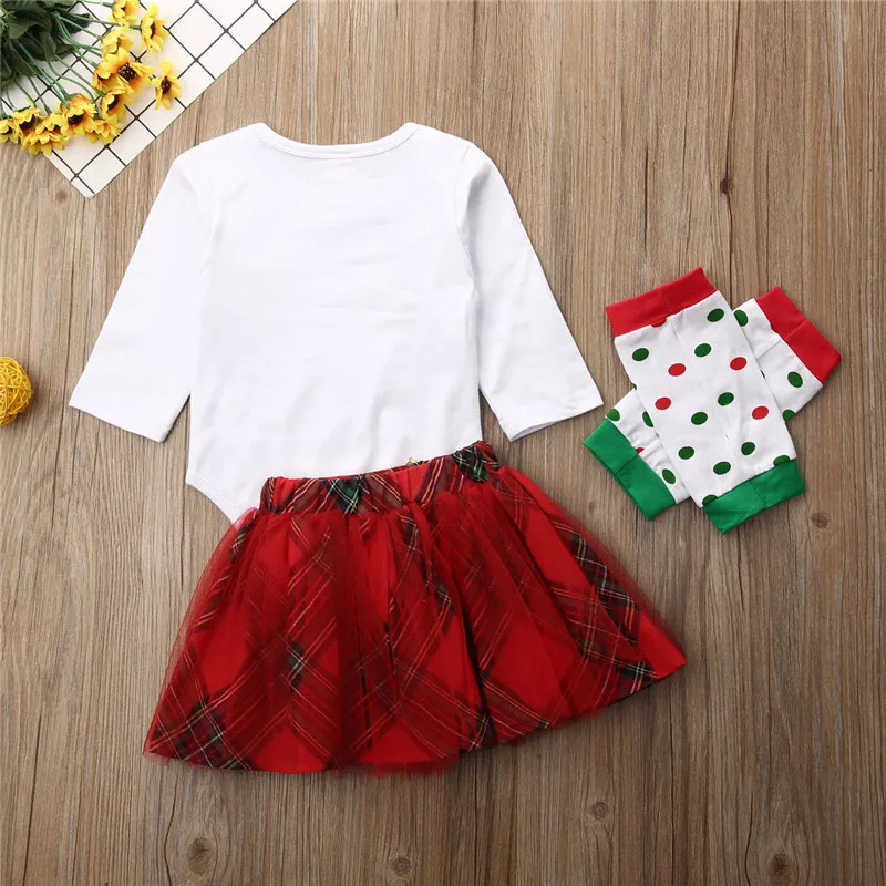 Pudcoco/осеннее рождественское платье для маленьких девочек комбинезон с длинными