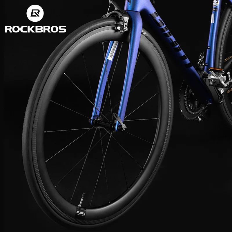 

ROCKBROS 700C Road Carbon Bicycle Wheelset 30mm 50mm Clincher Tubeless Tyre Bike Wheels R255 Hub Rims V Brake Cycling Wheelset