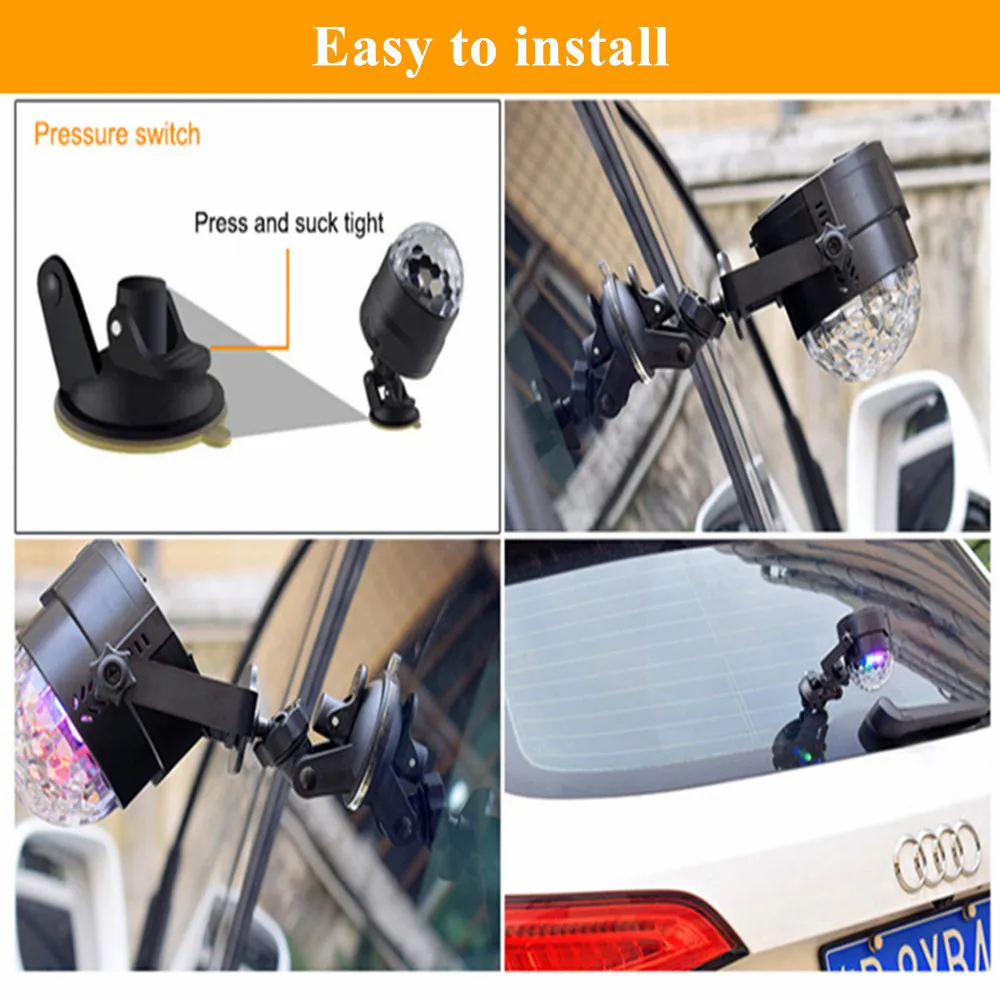 1 Набор 5V Автомобильное USB звук Управление диско светильник шар ing для автомобилей