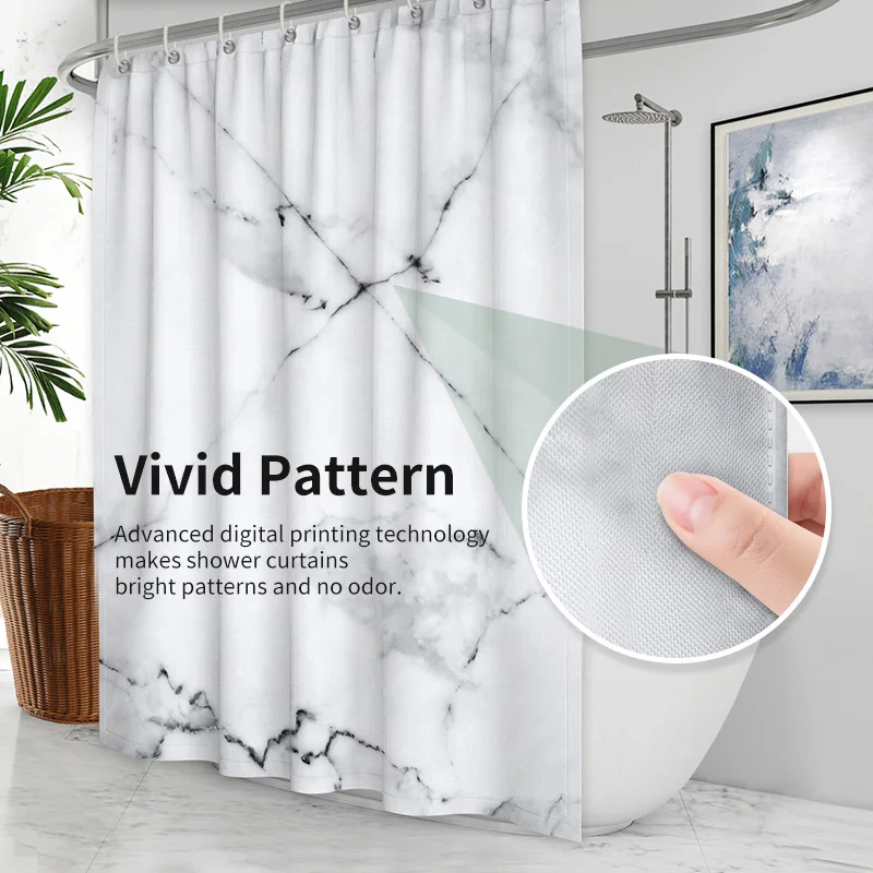 marble stain printed gary and white long shower curtain bathroom waterproof duschvorhang curtains with hooks bed bath and beyond free global shipping