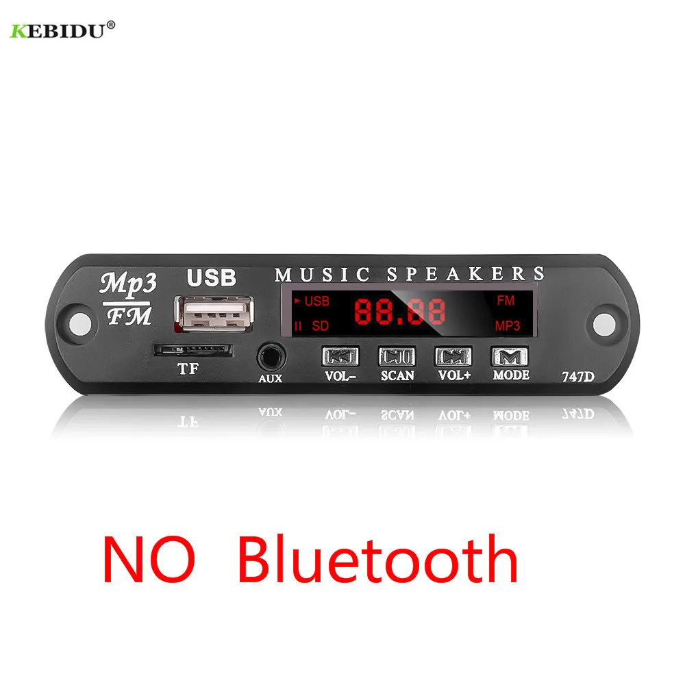 Kebidu DC 5 в 12 В MP3 плеер USB источник питания AUX 3 мм модуль декодер плата WMA FM TF радио