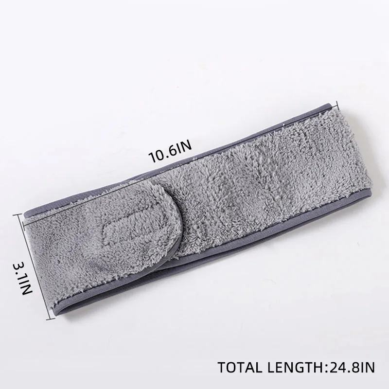 

Coral Fleece Adjustable Makeup Headbands For Women Face Washing SPA Bath Hair Band Laddies Girls Soft Toweling Hairband