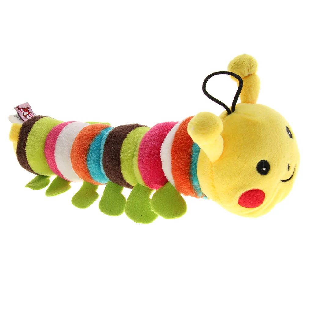 

Cute Caterpillar Dog Squeaky And Plush Toy For Big Medium Small Dogs Chewing